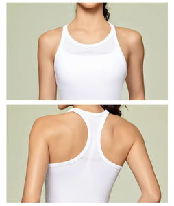 قميص رياضي نسائي بدون أكمام خفيف الوزن وقابل للتنفس مصنوع من السباندكس/النايلون بياقة دائرية للتدريب واليوجا - Product Image 5