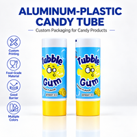 Tabung Pasta Gigi Aluminium Plastik Kustom Kosong Silinder Tekan 12.7-35mm Tutup Ulir Cetak UV Kemasan Ramah Lingkungan