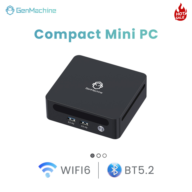 GenMachine Minipc Ryzen9 4900H Gaming PC WiFi6 BT5.2 Gigabit No Ram Ethernet Port 4K Storage Support Diy Mini 9 4900H High