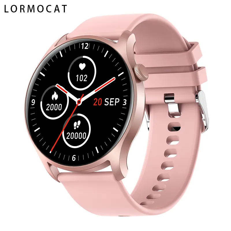LORMOCAT Smart Watch KC08 with music Women Answer Call Fitness Tracker Sleep Tracker IP67 Waterproof Android iOS Smartwatch KC08