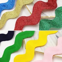 Rubans 1/4 "Mariage Noël Artisanat Métallique Rick Rack Zig Zag Garniture Ruban