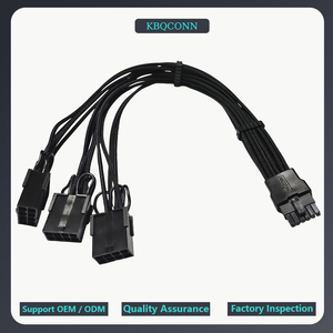 <span class=keywords><strong>สาย</strong></span>ต่อพ่วงแบบมีปลอกหุ้ม KBQCONN 12VHPWR 12+4 พิน ตัวผู้ ต่อเข้ากับ 3*<span class=keywords><strong>8</strong></span> พิน ตัวเมีย สำหรับจ่ายไฟ GPU/<span class=keywords><strong>การ์ด</strong></span><span class=keywords><strong>จอ</strong></span> - Product Image 2