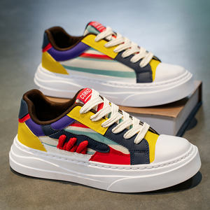 Chaussures décontractées pour hommes à blocs de couleur, mocassins à lacets en maille respirante, antidérapantes, légères, tendance, pour la marche, printemps-été - Product Image 5