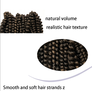 Extensions de cheveux synthétiques africains pour tresses <span class=keywords><strong>Passion</strong></span> Twist, lot de 3 pièces, trame unique, teintes toutes couleurs - Product Image 4