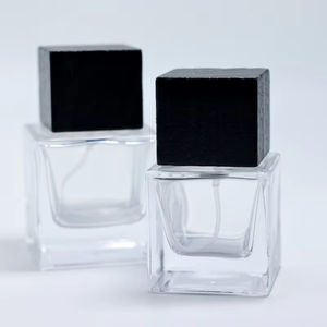 Botella de Perfume de Vidrio Personalizada para Hombre, con Pulverizador de Lujo, Transparente, Cuadrada, Vacía, de 30ml, 50ml, 100ml, con Caja - Product Image 5