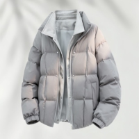 Veste d'hiver pour homme avec logo personnalisé, mode hiver, grande taille, décontractée, épaisse, coupe-vent et résistante au froid, veste chaude pour homme