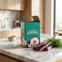 Boîte à fruits en carton ondulé rigide gaufré imperméable de qualité supérieure, fermeture magnétique, impression quadricolore, recyclable, réutilisable, écologique pour légumes