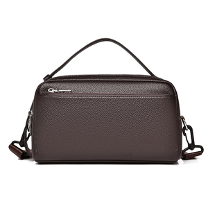 Logotipo personalizado Moda Grande Capacidade Impermeável PU <span class=keywords><strong>Leather</strong></span> Strap <span class=keywords><strong>Bag</strong></span> Portátil Casual Business Office Men's Shoulder <span class=keywords><strong>Bag</strong></span> - Product Image 1