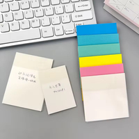 Bloc-notes autocollant imperméable en PET pour usage scolaire et de bureau, 5x7,5 cm, 50 feuilles, logo personnalisé, bloc-notes adhésif