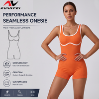 Combinaison de yoga une pièce pour femme à bretelles spaghetti, effet ventre plat, avec soutien-gorge rembourré, pour l'entraînement