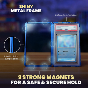 Bảo Vệ UV Có Thể Gập Lại Đứng 35pt 2-Trong-1 Kim Loại Từ Tính Xếp Hạng Thẻ Giao Dịch Hiển Thị Tấm Mags Bumper Trường Hợp Cho PS A/C GC Tấm - Product Image 5