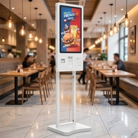 Kiosque de commande automatique pour restaurant KFC avec écran tactile de 27 à 32 pouces, imprimante, caisse et paiement pour la vente à emporter de restauration rapide