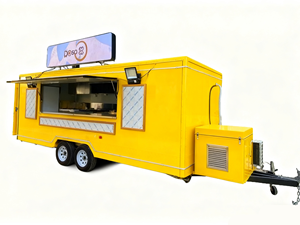 Camión de Comida Móvil, Remolque de Aperitivos, Carrito de Hot Dogs y Hamburguesas, Carrito de Café, Barra de Helados, Comida Callejera, Acero Inoxidable SANSHELL - Product Image 3