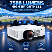 Projecteur laser à courte focale 7500 ANSI Lumens WUXGA 3LCD pour solution de projection de simulateur de vol professionnel