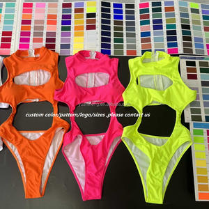 Hot Women Girls Sexy Bikini Hollow Out Decoración Una pieza Malla Shaping Halter Traje de baño - Product Image 6