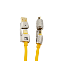 Nuevo producto 240W Carga rápida USB Tipo C trenzado 4 en 1 Cable de carga para cargador de teléfono móvil