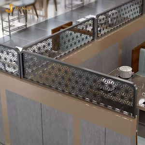 JYF Metal Laser Cut Metal Room Divider Screen Modern Abstract Design Durable Frame Structure for Dining Area Privacy Partition - Product Image 1