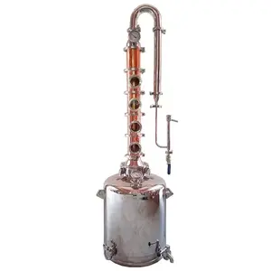 Alcohol Distillation Still Spirits Kit Water Copper Tube Boiler Home Brewing set Stainless Steel
