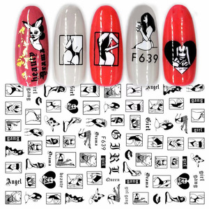 Autocollants pour ongles en 3D, autocollants de visage, de style abstrait, Sexy, pour <span class=keywords><strong>manucure</strong></span>, décoration artistique, curseur d'eau, <span class=keywords><strong>2022</strong></span>, 1 pièce - Product Image 5