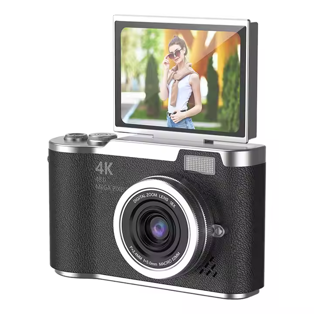 Latest Professional Retro Campus Camera Video Camera 2.4-Inch Rotating Screen 4K Ultra HD Retro Digital CCD Imaging Sports