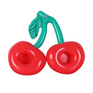 Nouvel arrivage : Porte-gobelet gonflable unisexe en PVC avec motifs flamant rose, beignet, citron, pastèque, ananas, <span class=keywords><strong>crabe</strong></span>, animaux et fruits – En stock - Product Image 6