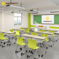 Meubles de classe modernes et durables, table et chaise réglables pour étudiants, personnalisation possible, certifiés CE