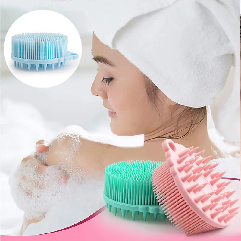 Brosse exfoliante de nettoyage de peau de bain de massage pour le corps en silicone