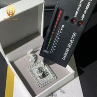 Promotion Collier Pendentif Jésus en Argent Sterling 925 Moissanite VVS style Iced Out, Bijoux Hip Hop pour Rappeurs