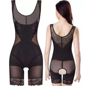 Wholesale Plus Size Lace Medium Compression for Shapewear Colombian Tummy Control Shaping <b>Girdles</b> Shapewear Set for <b>Women</b> - Product Image 4