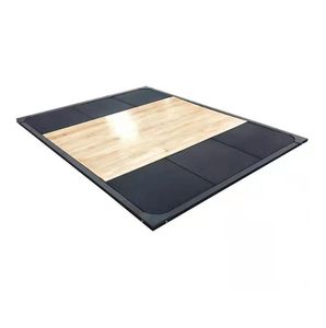 Spor aksesuarları spor ekipmanları ağırlık kaldırma Deadlift platformu kauçuk katı ahşap halter platformu - Product Image 2