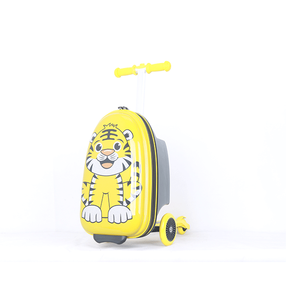 2025 nouvelle vente chaude <span class=keywords><strong>Scooter</strong></span> dur bagages abs pc roues pliantes pour chariot bagages enfants sacs de voyage valise boîte 21 pouces - Product Image 2