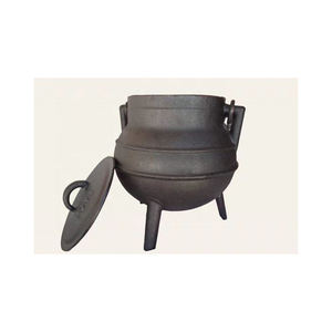 Ollas de Hierro Fundido de Tres Patas de Portugal, Olla Potjie, Utensilios de Cocina para Acampar al Aire Libre, Aceite Vegetal, Olla de Hierro Fundido Española de 3 Patas - Product Image 4