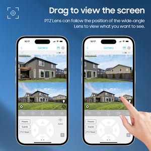 Cámara de Vigilancia Solar PTZ con Visión Nocturna a Color, Doble Lente, Doble Vista, 6MP, IP65, AOV, PIR, WiFi, 4G, CCTV - Product Image 3