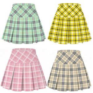 हल्के बच्चों ने स्वर्ट की नई शैली की लड़कियों को उच्च कमर वाली चुलदी स्कर्ट फैशन बच्चों स्कूल यूनिफॉर्म प्लाड स्कर्ट - Product Image 2