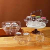 Boîte à cupcakes transparente en blister, emballage alimentaire de qualité supérieure pour desserts, capacité de 1/2/4/6 tasses, pour boîtes à emporter