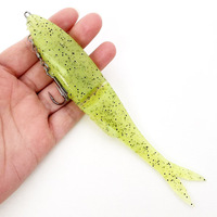 Leurre souple de pêche au jigging à queue de pagaie 170mm 120mm en PVC, type Shad Swimbait, pour la pêche au brochet en eaux salées et en rivières, cible : espèces de pêche