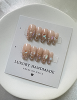 Vente en gros de faux ongles à presser faits main, peints à la main, en gel acrylique, de luxe, personnalisés, de haute qualité, forme ballerine et cercueil