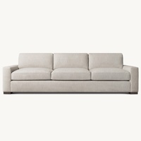 Ensemble de canapés Chesterfield de luxe, design moderne, rembourrage en éponge, coussins confortables, meubles de salon, canapé en tissu d'ameublement