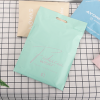 Sac d'expédition en polyéthylène rose frais, biodégradable et respectueux de l'environnement, avec poignée, pour vêtements et emballages postaux