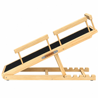 Rampe d'escalier pour chien en bois réglable, surface antidérapante, housse amovible et lavable, protection portable pour chiots et chiens âgés, usage intérieur