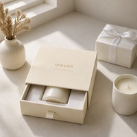 Scatola Regalo con Cassetto per Candele in Lamina d'Oro, Stampa Personalizzata, Rigida, Scorrevole, Robusta, Riciclabile, Premium, Vendita all'Ingrosso Diretta dalla Fabbrica, Confezione Piatta