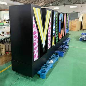 <span class=keywords><strong>Lettres</strong></span> 3D géantes personnalisées pour extérieur, en acier inoxydable, rétroéclairées par LED, alimentées par transformateur, grandes enseignes paysagères, logo <span class=keywords><strong>de</strong></span> bâtiment - Product Image 2