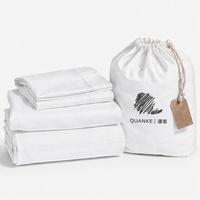 Ensemble de couette (duvet) en bambou biologique 100% de luxe, 300TC, doux comme de la soie, ensemble de draps en bambou biologique 100%