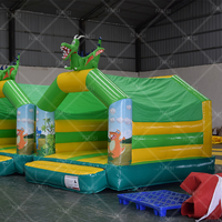Château gonflable dinosaure de la jungle, château gonflable animal de safari, mini château gonflable pour tout-petits, intérieur/extérieur, moonwalks