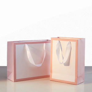 Bolsas de papel de embalaje de compras con asa, Logo personalizado de lujo, impresas, Victorias, secreto, rosa, <span class=keywords><strong>Boutique</strong></span>, regalo - Product Image 2