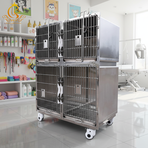 Cage pour chien en acier inoxydable EUR PET, nouvelle cage vétérinaire pour animaux de compagnie, pour usage intérieur - Product Image 1