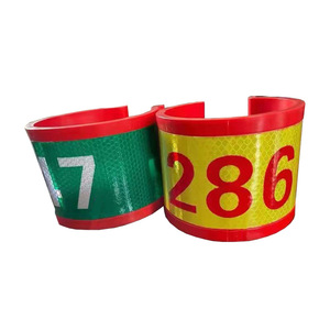 Mining Clamp Type Reflective Numbered Sign 18 In Engineered Grade Film Safety Warning For Coal Mines - Product Image 4