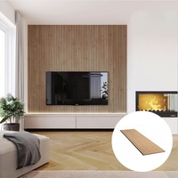 Panneau acoustique design en noyer 600x2400mm Déflecteur à lattes en bois personnalisable pour les hôtels de luxe et les studios de production musicale