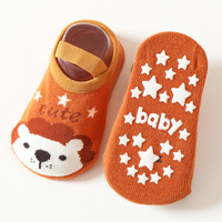Chaussettes de sol antidérapantes à semelle souple en coton respirant pour bébé 0-3 nouveau-né