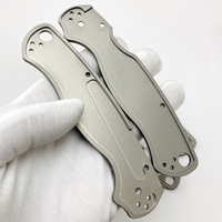 Lame de couteau en titane poli usinée sur commande par CNC, couteau pliant de poche EDC pour Spider Para 2